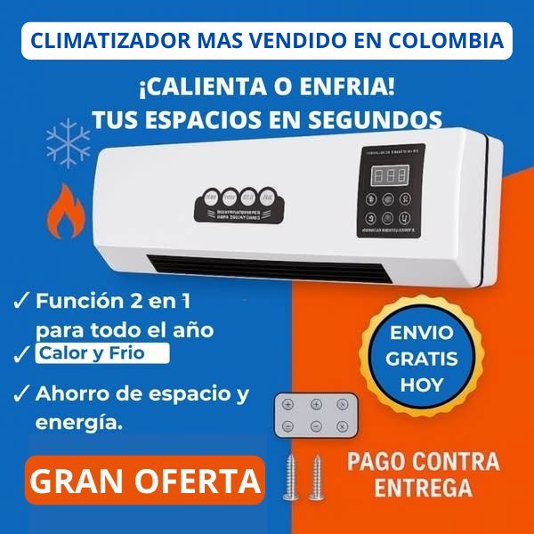 Climatizador Portátil 2 en 1 Premium – Aire Frío y Calor en un Solo Equipo