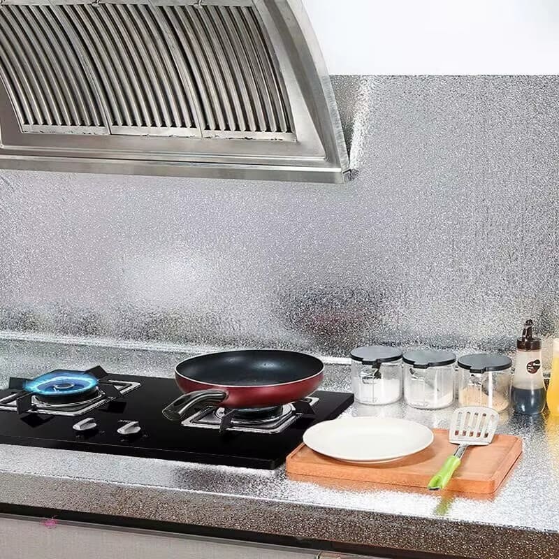 Papel Aluminio Adhesivo Multisuperficie – 5metros x 60cm | Resistente al Agua y al Calor