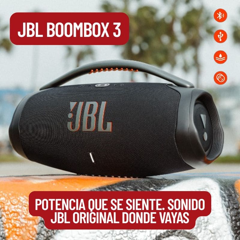 JBL Boombox 3 Grande – Con Bass Profundo y Batería de Larga Duración 🔊