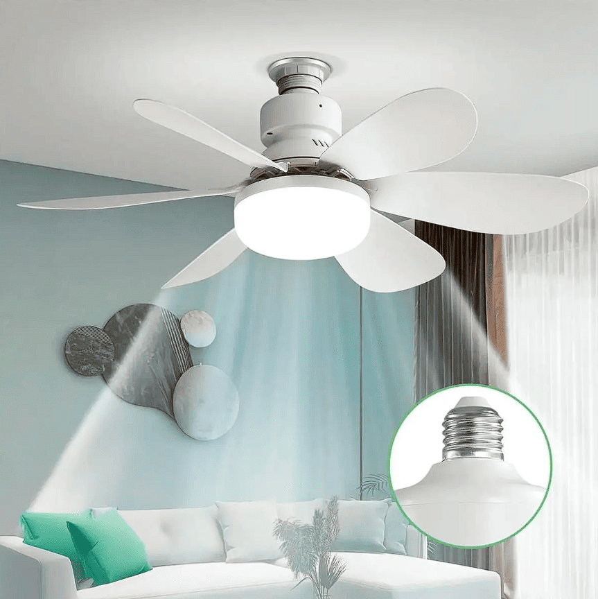 ❄️ Ventilador de techo moderno con LED multicolor, control de velocidad y temporizador