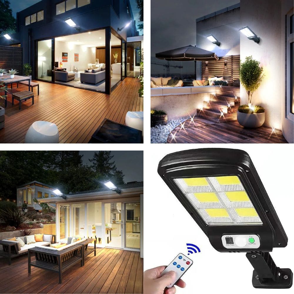 Lámpara Solar con Sensor™, Control Remoto y Resistencia al Agua – IP67