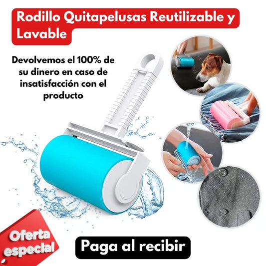 Rodillo Quitapelusas Reutilizable y Lavable