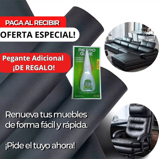 Parche de Cuero Autoadhesivo (140x50 cm) + Pegante Extra ¡GRATIS!