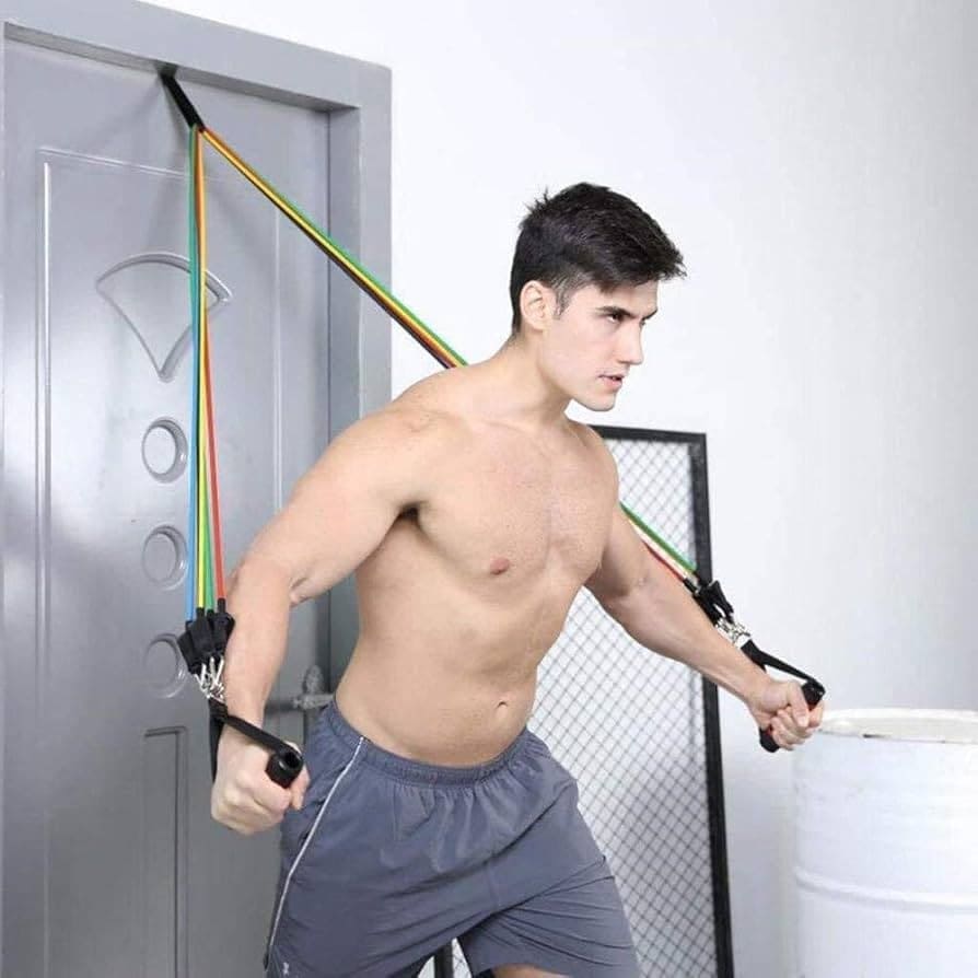 Kit de Cuerdas de Tensión 11 Piezas: 50 kg para Entrenamiento Completo