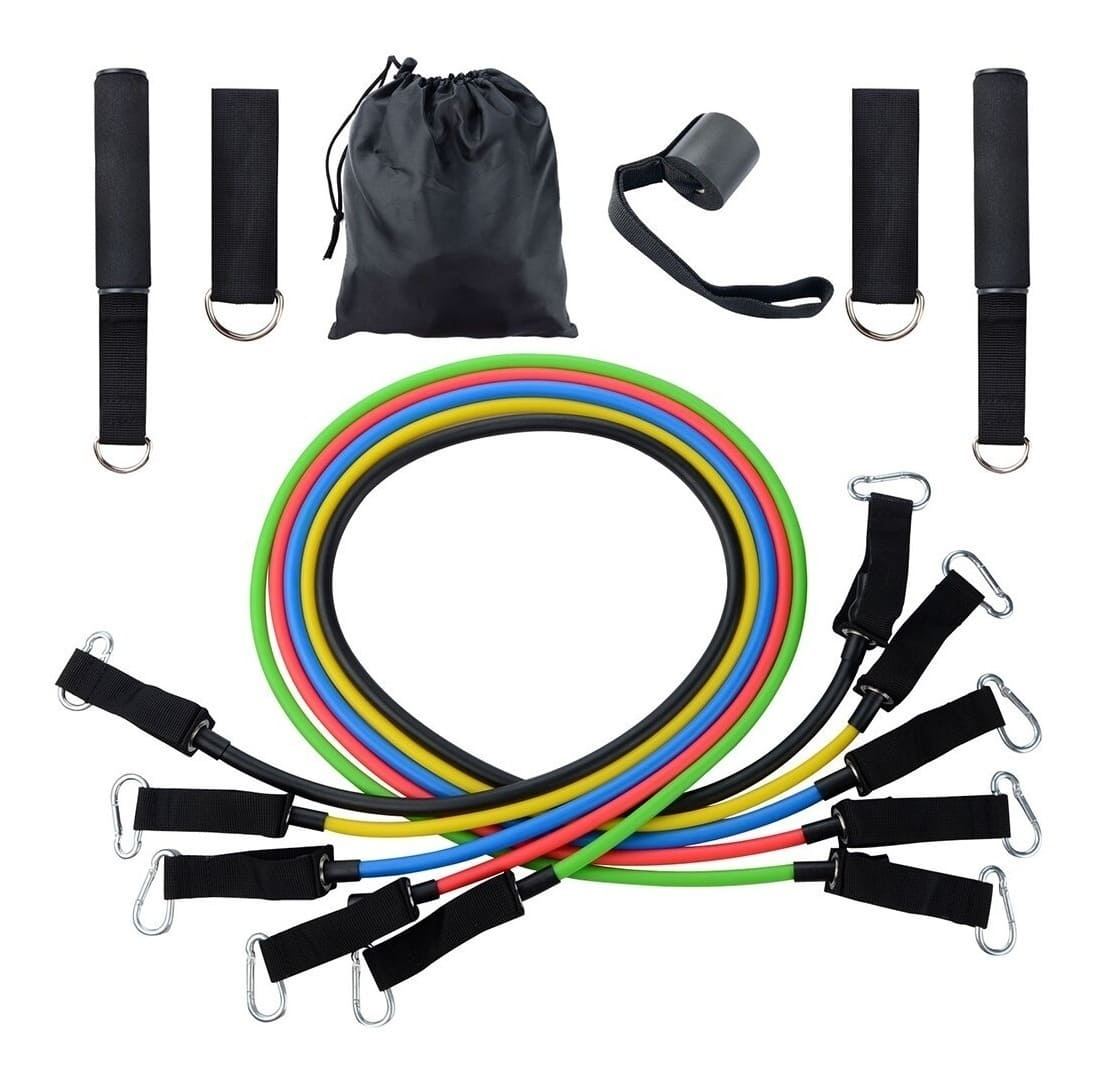 Kit de Cuerdas de Tensión 11 Piezas: 50 kg para Entrenamiento Completo