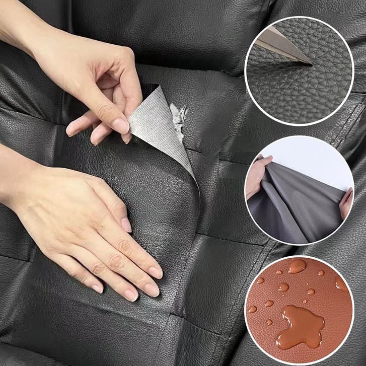 Parche de Cuero Autoadhesivo (140x50 cm) + Pegante Extra ¡GRATIS!
