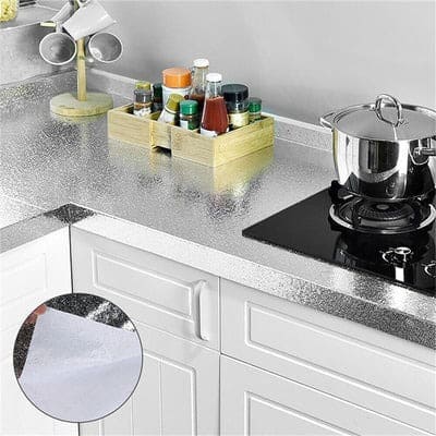 Papel Aluminio Adhesivo Multisuperficie – 5metros x 60cm | Resistente al Agua y al Calor
