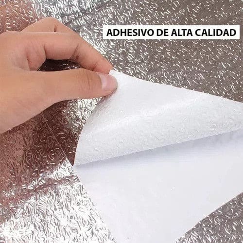 Papel Aluminio Adhesivo Multisuperficie – 5metros x 60cm | Resistente al Agua y al Calor