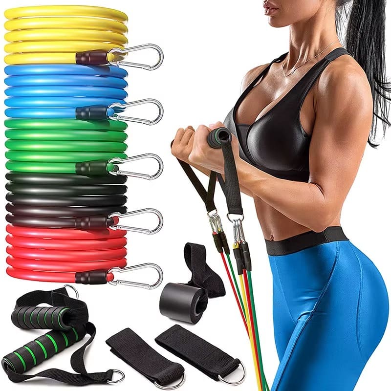 Kit de Cuerdas de Tensión 11 Piezas: 50 kg para Entrenamiento Completo