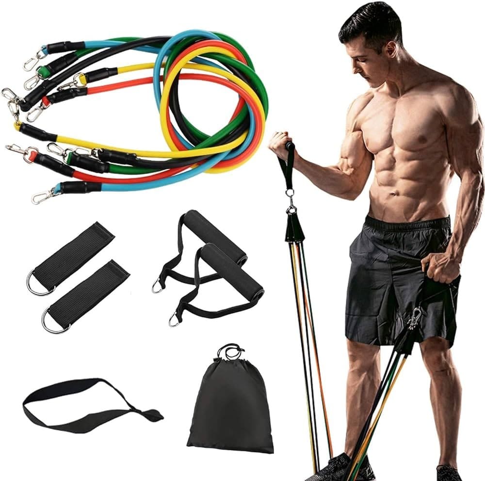Kit de Cuerdas de Tensión 11 Piezas: 50 kg para Entrenamiento Completo